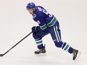 Vancouver Canucks' Brendan Gaunce during a pre-season NHL game against San Jose Sharks in Vancouver on Sept. 16, 2013. (Carmine Marinelli/Vancouver 24hours)