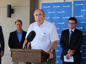 Tom Farrell, president of the Manitoba Association of Senior Centres told media on Thursday, Aug. 10, 2017 that the growing number of seniors in Canada is heightening demand for retirement savings options, including pooled pensions. JOYANNE PURSAGA/Winnipeg Sun