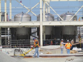 Construction at the BioAmber plant at Sarnia, is shown in this file photo. The plant opened in 2015. The Sarnia-Lambton Economic Partnership is seeking public input as it updated its plans to work to attract economic development and jobs to the community. (File photo/ THE OBSERVER)