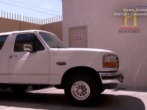 Screenshot of O.J. Simpson's infamous Ford Bronco, which is now up for sale. (SCREENSHOT)