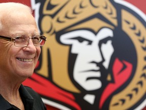 Ottawa Senators General Manager Bryan Murray talks to the media after a press conference at Canadian Tire Centre in Ottawa Ont. Thursday June 4, 2015. (Tony Caldwell/Ottawa Sun/Postmedia Network)