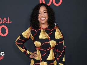 In this April 8, 2017, file photo, Shonda Rhimes attends the "Scandal" 100th Episode Celebration at Fig & Olive in West Hollywood, Calif. Netflix announced late Sunday, Aug. 13, that Rhimes and her company Shondaland had agreed to produce new series and context for the streaming service. Rhimes’ current hit shows, “Grey’s Anatomy,” “Scandal” and “How to Get Away With Murder,” will continue to air on ABC. (Photo by Richard Shotwell/Invision/AP, File)