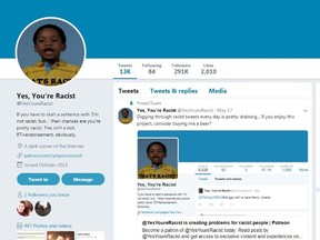 The "Yes, You're Racist" Twitter page. (Twitter)