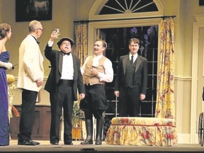 Sarah Higgins, Douglas E. Hughes, Eddie Glen and Tim Funnell star in One For the Pot starting  Wednesday at Huron Country Playhouse II. (Lisa Steinwedel/Special to Postmedia News)