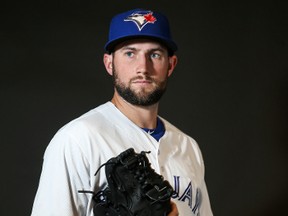 Tim Mayza #67 of the Toronto Blue Jays poses for a portait during a MLB photo day at Florida Auto Exchange Stadium on February 21, 2017 in Dunedin, Florida. (Mike Stobe/Getty Images)