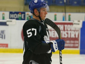 Defenceman Travis Dermott at the Toronto Maple Leafs Development Camp at the Gale Centre in Niagara Falls on Tuesday July 5, 2016. (Jack Boland/Toronto Sun_
