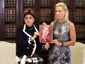 Attorney Gloria Allred and her client Robin speak regarding Roman Polanski during press conference on August 15, 2017 in Los Angeles, California. (Photo by Frederick M. Brown/Getty Images)
