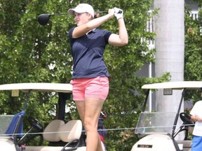Bath's Augusta James, in action on the Symetra Tour earlier this year, finished second Wednesday at the  DATA PGA Women's Championship of Canada, a 36-hole tournament in Scarborough. (Symetra Tour)