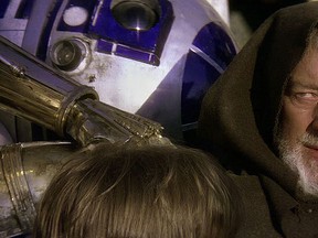 Alec Guinness as Obi-Wan Kenobi in "Star Wars." (Screenshot)