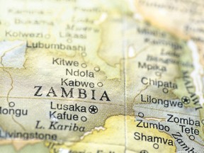 Zambia map