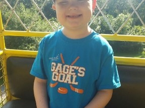 Sarnia resident Tracy Foster is raising money to help her seven year-old Woodstock nephew Gage who is battling cancer. Foster is holding both an online auction and a cruise aboard the Duc D'Orleans to raise money for Gage's family's expenses. 
Handout/Sarnia This Week