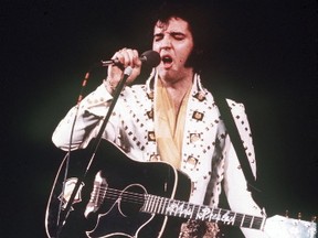 Elvis Presley is pictured during a 1973 performance. (TORONTO SUN FILES)