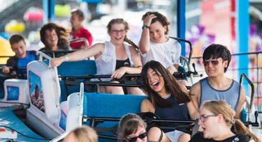 The centrifugal force of the Polar Express ride at the annual CNE in Toronto, Ont. on Sunday August 20, 2017. Ernest Doroszuk/Toronto Sun/Postmedia Network