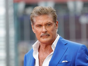David Hasselhoff poses at the 'Baywatch' photo call at Sony Centre on May 30, 2017 in Berlin. (Photo by Andreas Rentz/Getty Images for Paramount Pictures)