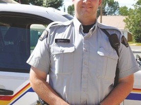Const. Tyler Pearce is in British Columbia to help out with law enforcement in B.C.