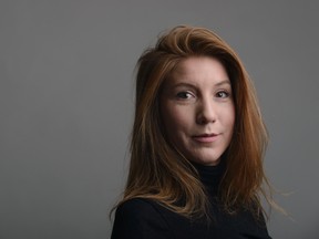 This is a Dec. 28, 2015 handout photo portrait of the Swedish journalist Kim Wall taken in Trelleborg, Sweeden. Danish police say that the owner of a home-built submarine has told investigators that a missing female Swedish journalist died onboard in an accident, and he buried her at sea in an unspecified location. Copenhagen police said Monday, Aug. 21, 2017 that submarine owner Peter Madsen will continue to be held on preliminary manslaughter charges. (Tom Wall via AP)
