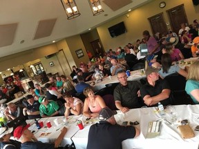 Golfers gather at the Whitecourt Golf and Country Club for the Anthony Gordon Memorial Golf Classic on Aug. 14 (Submitted photo | Eagle Tower Victim Services).