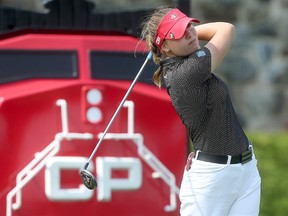 Team Canada amateur Ottawa golfer Grace St-Germain playing in the Canadian Pacific Women's Open Pro Am at the Ottawa Hunt and Golf Club in Ottawa on Aug. 21, 2017. (Tony Caldwell/Postmedia)