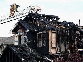 A home at 1040 Armitage Crescent was gutted by fire around 4 a.m. Tuesday. Shaughn Butts/Postmedia