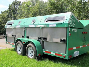 OSKAR, Kingston's mobile recycling unit. (Ashley Rhamey/The Whig-Standard)