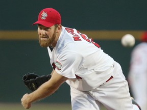 Goldeyes' pitcher Kevin Mcgovern picked up his 11th win. (Brian Donogh/Winnipeg Sun)