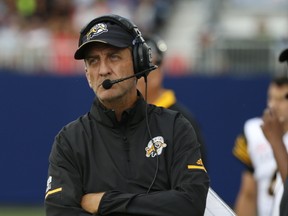 Tiger-Cats head coach Kent Austin fired himself and named June Jones as the new coach on Thursday, Aug. 24, 2017. (Jack Boland/Postmedia Network)