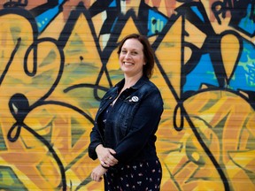 Fringe Femme #YEG curator Brenley Charkow poses for a photo on the Edmonton Fringe Festival grounds, Wednesday Aug. 23, 2017. Photo by David Bloom