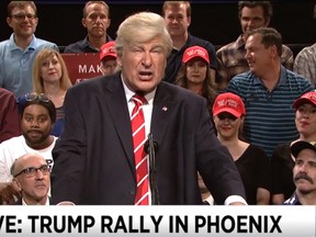 Alec Baldwin has donned his blonde wig to reprise his impression of President Donald Trump for Thursday’s episode of “Weekend Update: Summer Edition.”