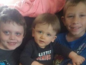 Jacob O'Connor, 10 (right), with his brothers: 2-year-old Dylan (centre) and 8-year-old Gavin (left). (Courtesy of Christa O'Connor)