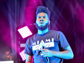 Khalid performs during the 'The American Teen Tour' at The Fillmore Miami Beach at the Jackie Gleason Theatre in Miami Beach, Florida, August 2, 2017. (JLN Photography/WENN.COM)