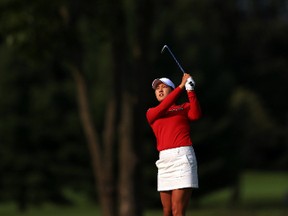 In Gee Chun of Korea hits her 3rd shot on the 6th fairway during round two of the Canadian Pacific Women's Open at the Ottawa Hunt & Golf Club on August 25, 2017. (Vaughn Ridley/Getty Images)