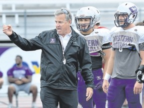 Mustangs head coach Greg Marshall will take on a more traditional role after handing off the offensive co-ordinator duties this season. (Morris Lamont, The London Free Press)