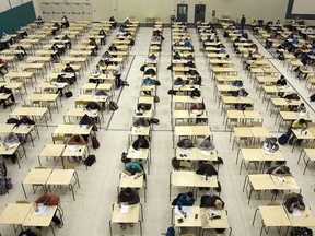 Students write final exams at the University of Saskatchewan in this 2011 file photo. (Greg Pender/Postmedia Network/Files)