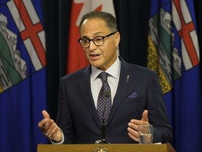 Alberta Finance Minister Joe Ceci presented the Q1 fiscal update for 2017-18 at the Alberta Legislature on August 23, 2017. (LARRY WONG/POSTMEDIA)