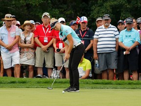 Brooke Henderson putts during the CP Women’s Open at the Ottawa Hunt and Golf Club in Ottawa on Sunday, June 27, 2017. (Patrick Doyle)