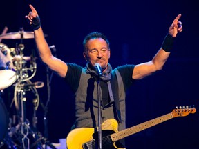Bruce Springsteen performs with the E Street Band at the AccorHotels Arena in Paris on July 11, 2016. (BERTRAND GUAY/AFP/Getty Images)