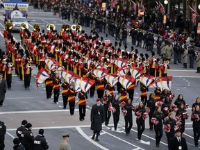 In this Jan. 21, 2013, file photo, The University of Maryland “Mighty Sound of Maryland” Marching Band performs during the 57th Presidential Inaugural Parade on Pennsylvania Avenue in Washington. (AP Photo/Alex Brandon, File)