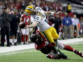 Packers QB Aaron Rodgers will be the first quarterback taken in drafts, but shouldn’t be taken in the first round. (Getty Images)