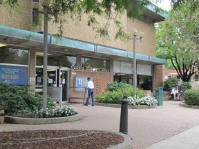 The main entrance to the Sarnia Public Library is shown on Tuesday Aug. 29, 2017. Unionized workers at the downtown library, and the Judith and Norman Alix Art Gallery, have set a strike date of Sept. 1. The more than 30 workers at the two site operated by Lambton County have been without a contract since the end of 2016. (Paul Morden/Sarnia Observer)