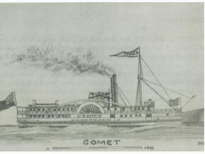 Northeast Michigan Oral History and Photograph Archive
A sketch of the steamer Comet, 1848-1861. Date and artist of sketch unknown.
