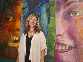 Pillar Non-Profit executive director Michelle Baldwin announced the finalists of the 11th annual Pillar Community Innovation Awards in London, Ont. on Tuesday August 29, 2017. (DEREK RUTTAN, The London Free Press)