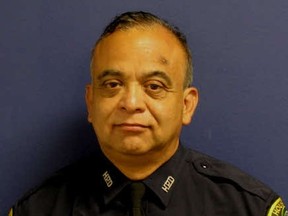 Steve Perez, a 34-year veteran of the Houston Police Department, drowned in his cruiser in the raging floodwaters of the epic storm that has killed at least 15 people and caused billions in damages.