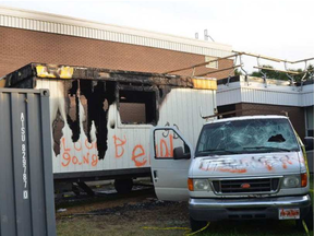 Ottawa police and CrimeStoppers are seeking public assistance to find the person or persons responsible for this arson fire at École Saint-Marie elementary school on Innes Road on Aug. 27, 2017.