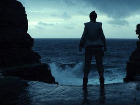 This image released by Lucasfilm shows a scene from the upcoming "Star Wars: The Last Jedi," expected in theaters in December. (Industrial Light & Magic/Lucasfilm via AP)