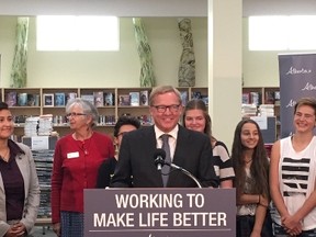 Alberta’s education minister praised recent legislation to reduce school fees as students flooded back to school Wednesda