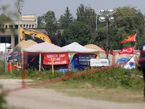 Protesters camped at the Parker Lands, in Winnipeg. Wednesday, August 30, 2017. Chris Procaylo/Winnipeg Sun/Postmedia Network