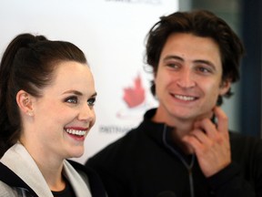 Olympic champions Tessa Virtue and Scott Moir at the Hershey Centre in Mississauga on Aug. 30, 2017. (Dave Abel/Toronto Sun/Postmedia Network)