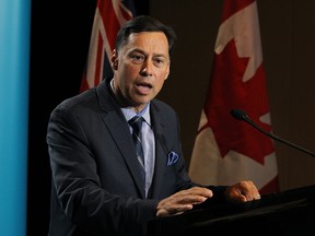 Brad Duguid, Minister of Economic Development and Growth, makes an announcement in Windsor on Tuesday, Aug. 16, 2016. (TYLER BROWNBRIDGE/POSTMEDIA NETWORK)