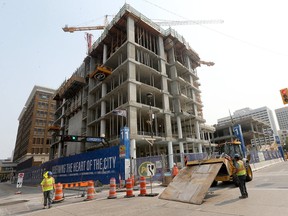 Construction site of True North Square, in Winnipeg. Thursday, August 31, 2017. Chris Procaylo/Winnipeg Sun/Postmedia Network