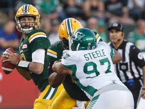 Eskimos quarterback Mike Reilly says he was not sharp during Friday's game against the Roughriders at Commonwealth Stadium. (Jason Franson/Canadian Press)
